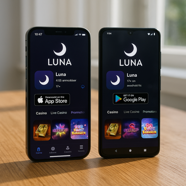 Luna Casino - Mobile Apps - iOS og Android Download