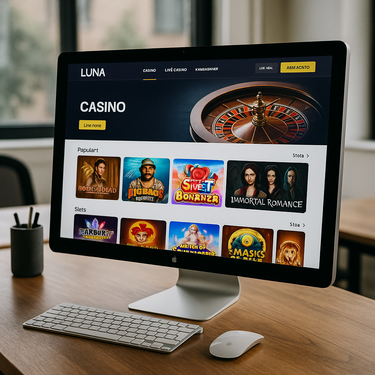 Luna Casino - Desktop Platform Interface - Intuitivt Design